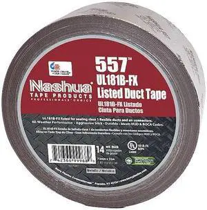 NASHUA 557 Duct Tape,72mm W,55m L,Premium,Silver