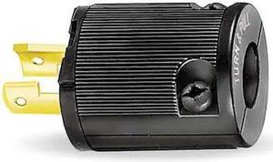 HUBBELL WIRING DEVICE-KELLEMS HBL7465V Midget Locking Plug, ML1-15P, 15 A, 125V