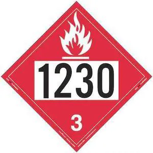 LABELMASTER ZEZ21230 Flammable Liquid Placard 1230,PK25
