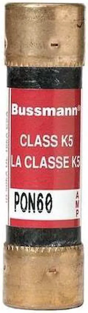 EATON BUSSMANN PON60 Midget Fuse, PON Series, Time-Delay, 60A, 250V AC,