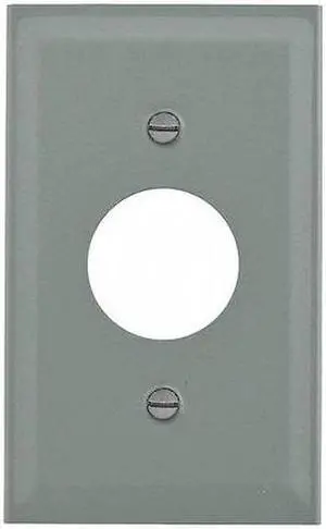 Hubbell Wiring Device-Kellems Single Receptacle Cover,Ivory  HBL3027AEIV