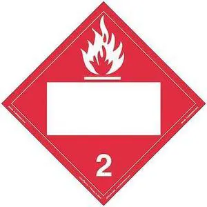LABELMASTER ZRV8B Flammable Gas Placard,Blank,PK25
