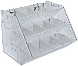 AZAR DISPLAYS 223012 12 Compartment 3 Tier Bin for Counter, Pegboard or Slatwall AZAR DISPLAYS 223012 12 Compartment 3 Tier Bin for Counter, Pegboard or Slatwall