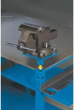 MILLER ELECTRIC 300611 Vise and Vise Mount,7W x 14D x 12H,Gray
