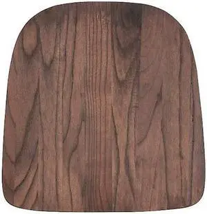 Rustic Walnut Wood Seat for Colorful Metal Chairs