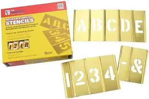 C.H. HANSON 10068 Interlocking Stncls,Numb & Letters,Brass