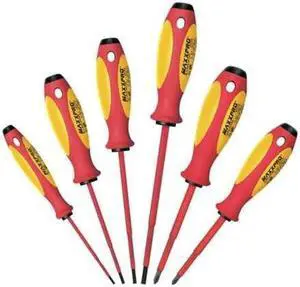 WITTE 9T 653742 Insulated Screwdriver Set,Slotted/Phillips,6 pcs