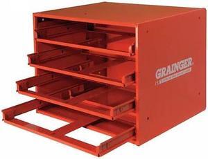 Durham Mfg Sliding Drawer Cabinet Frame Red Powder Coated  Steel 303-17-S1157