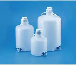 LAB SAFETY SUPPLY 49H036 Carboy,Stopcock,2.64 gal.,LDPE