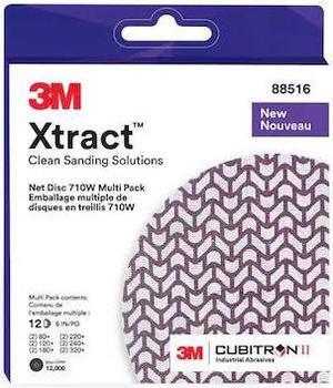 3M CUBITRON 7100288312 Hook-and-Loop Sanding Disc, 6 in Dia, Multipack of
