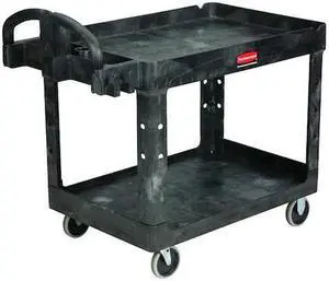 RUBBERMAID FG452088BLA Structural Foam Utility Cart with Deep Lipped Plastic