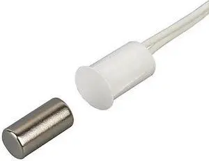 ZORO SELECT 2EXV2 Magnetic Contact, Recessed Mount, Lead Size: No 22 AWG