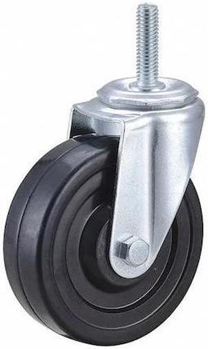 ZORO SELECT DCRR04052S-S13 Swivel Stem Caster, Rubber, 4 in., 170 lb., Stem