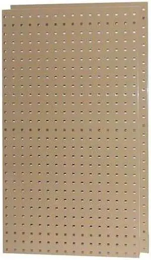 ZORO SELECT 5TPC5 Square Hole Pegboard,42-1/2x24,Tan,PK2