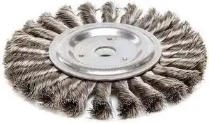WEILER 93394 Twist Wire Wheel Wire Brush, Arbor, 6"