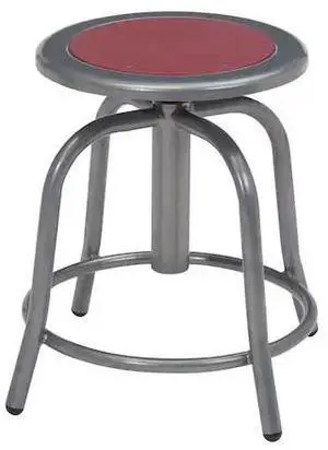 NPS 682502 Height Adjustable Metal Seat Stool - Supports Up to 300 lb, 18" to 24" Seat Height - Persian Blue Seat/Gray Base
