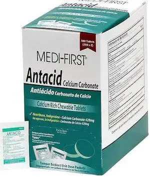 MEDI-FIRST 80213 Antacid,Chewable Tablet,420mg,PK500