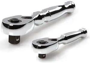 TEKTON SRH91105 1/4, 3/8 Inch Drive Quick-Release Stubby Ratchet Set, 2-Piece