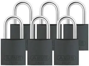 ABUS 72/30 KA X 6 Lockout Padlock,KA,Black,2-17/32"H,PK6