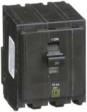 SQUARE D QO330 Miniature Circuit Breaker, QO Series, 30A, 3 Pole, 120/240V AC,