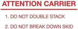 TAPE LOGIC DL1231 Tape Logic® Labels, "Attention Carrier", 8" x 10", Red/White,