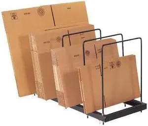 PARTNERS BRAND WS1000 Portable Carton Stand, 45" x 18" x 25", Black, 1/Each