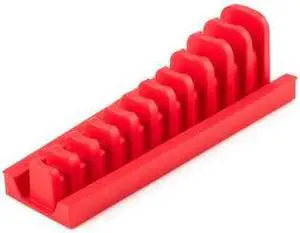 TEKTON ORG26411 11-Tool 1/2 Inch Drive Crowfoot Wrench Organizer Rack, Red