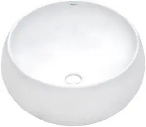 RUVATI RVB0316 16" Bathroom Vessel Sink Round White Above Counter Circular