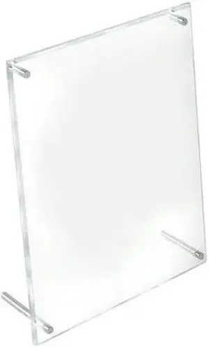 AZAR DISPLAYS 252952 Beveled Edge L-Frame Acrylic Sign Holder 8.5"W X 11"H, PK2