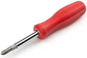 TEKTON DMS18016 6-in-1 Phillips Driver (No. 1 x No. 2, No. 0 x No. 3, Red)