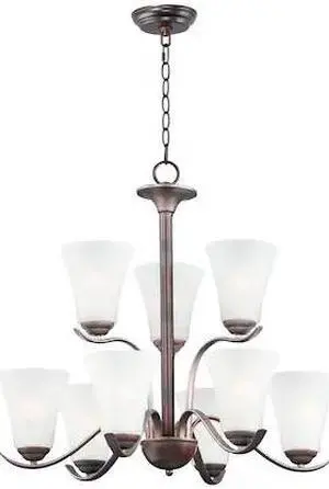 MAXIM LIGHTING 12076FTOI Vital 9-Light 26" Wide Oil Rubbed Bronze Chandelier MAXIM LIGHTING 12076FTOI Vital 9-Light 26" Wide Oil Rubbed Bronze Chandelier