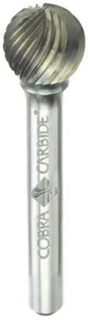 COBRA CARBIDE 10651 Carbide Burr,Double Cut Shape D Regular Length,SD-9,1
