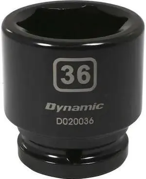 DYNAMIC D020036 3/4" Drive Standard Socket, Black Phosphate, Tools 3/4" Drive 6