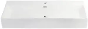 FAUCETURE EV3916 EV3916 Elongated 39" x 16" Rectangular White Vessel Sink, White