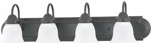 NUVO 60-3163 Ballerina 4 Light 30 in. Vanity Frosted White Glass Bronze NUVO 60-3163 Ballerina 4 Light 30 in. Vanity Frosted White Glass Bronze