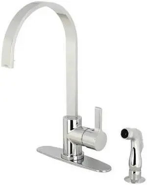 GOURMETIER LS8711CTLSP LS8711CTLSP Continental Sgl-Handle Kitchen Faucet W/Side