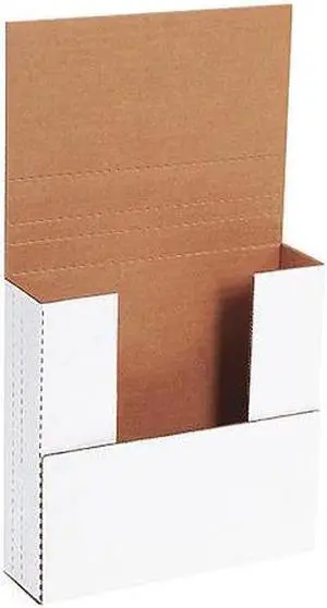 PARTNERS BRAND M772BF Easy-Fold Mailers, 7 1/2" x 7 1/2" x 2", White, 50/Bundle