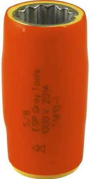 GRAY TOOLS 1410-I Socket 5/8" X 1/2" Drive, 12 Point Standard Length, 1000V