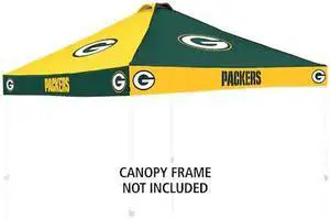 LOGO BRANDS 612-45C Green Bay Packers Checkerboard Canopy Top