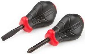 TEKTON DRV41208 Stubby High-Torque Black Oxide Blade Screwdriver Set, 2-Piece