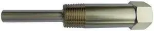 ZORO SELECT 24C505 Bimetal Thermowell,Lagging,Brass,1/2NPSM