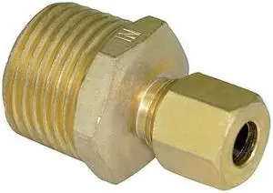 EVERFLOW C68R-1412-NL 1/4" O.D. COMP x 1/2" MIP Reducing Adapter Pipe Fitting,