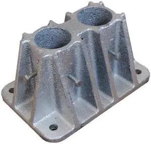 ZORO SELECT 2HER8 Socket Mounting Base,Double,L 7-1/2 In