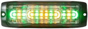 BUYERS PRODUCTS 8890310 Ultra Thin Wide Angle 5 Inch Amber/Green LED Strobe