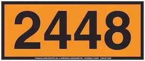 LABELMASTER ZOPP2448 UN2448 Orange Panel,Permanent,PK25