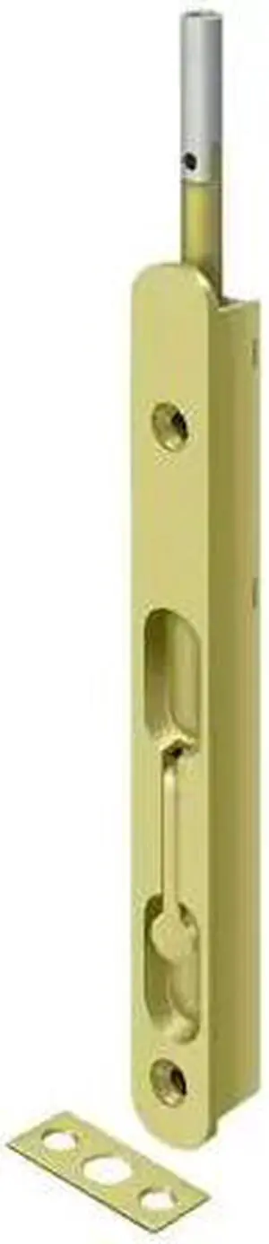DELTANA 18EFBZ3 Extension Flush Bolt, Solid Brass Bright Brass 18"