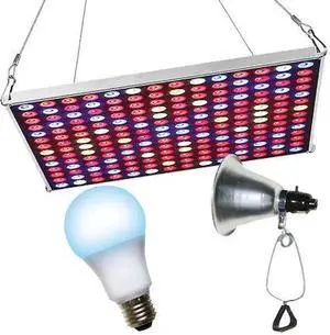MIRACLE LED 602230 Spectrum LED Grow Panel & Clamp On LED Blue 5 Spectrum Grow