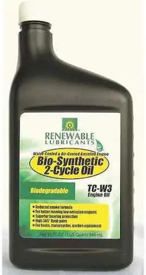 RENEWABLE LUBRICANTS 85201 2-Cycle Engine Oil, 1 Qt., SAE 20