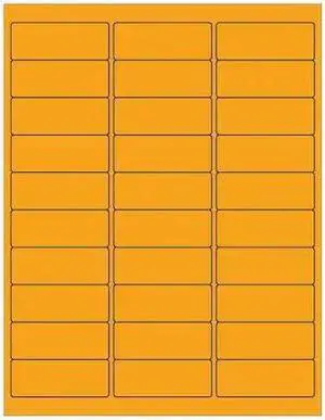 TAPE LOGIC LL173OR Rectangle Laser Labels,2 5/8"x1",Fl Orange,PK3000