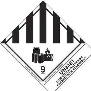 LABELMASTER HSNLB6600 UN3481 Lithium Ion Battery,PK500